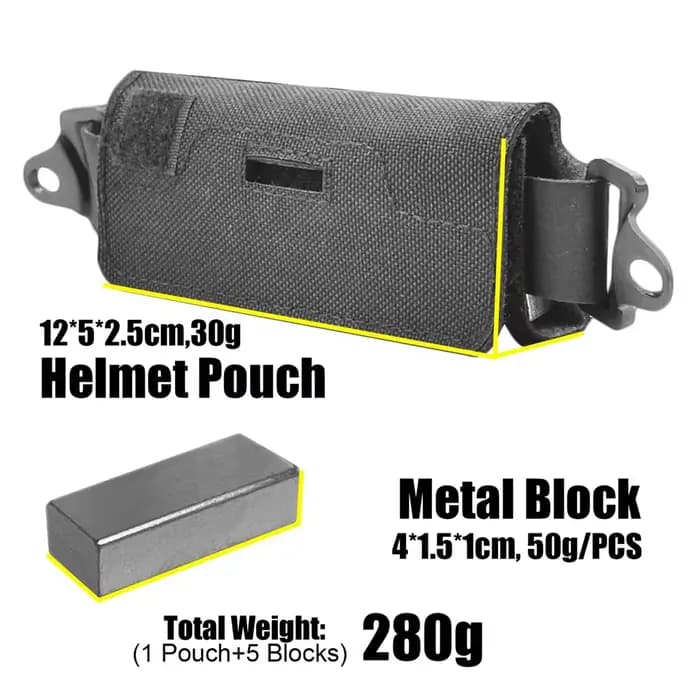 Sac de contrepoids pour casque