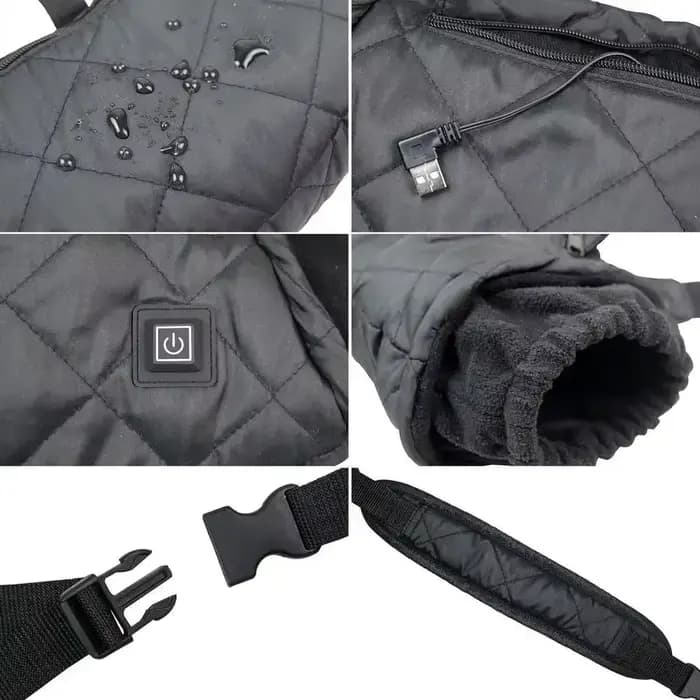 USB chauffage électrique hiver main gants chauds 3 Grades température réglable chauffe-mains extérieur chauffé gant thermique accessoires