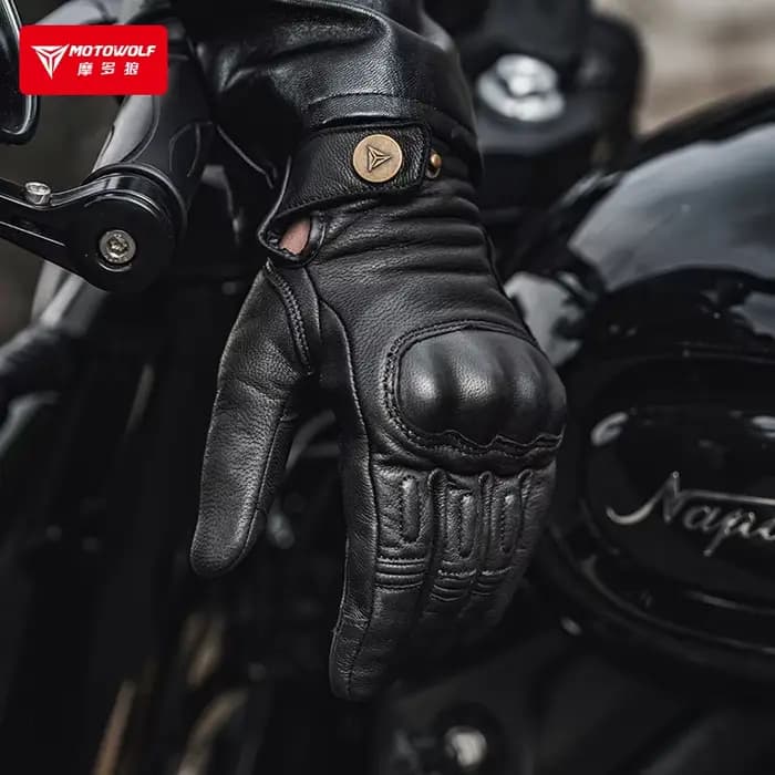 Motowolf été Moto gants en cuir