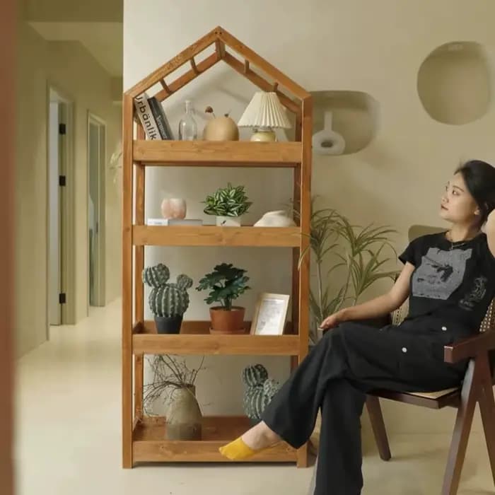 Supports de plantes noirs pour jardin, étagères en bois pour pots, supports de plantes pour patio, supports de fleurs d'extérieur, mobilier de terrasse Giardino Arredamento Esterno