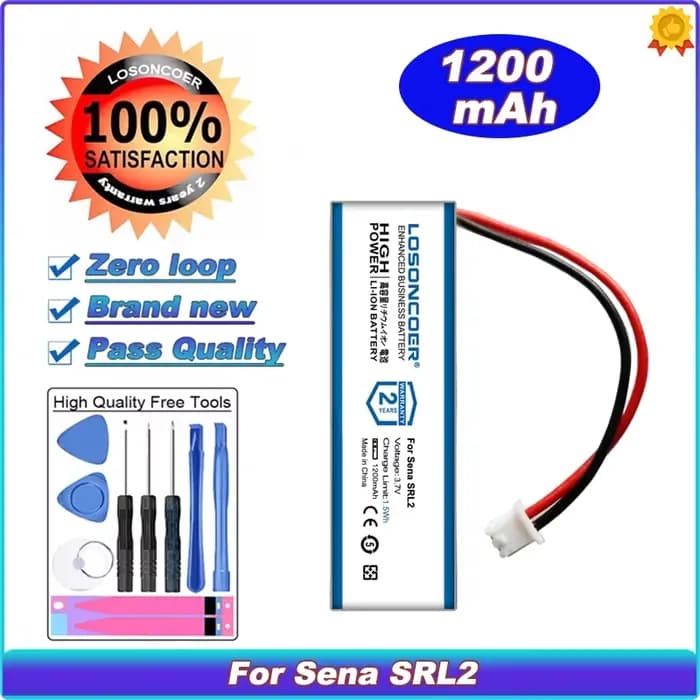 LObly COER-Batterie polymère pour casque Bluetooth Sena SRinj