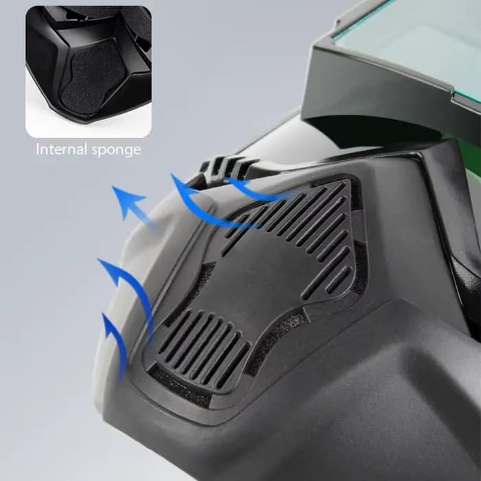 Casque de soudage à changement de lumière automatique monté sur la tête, bande réglable détachable, masque respirant de type divisé