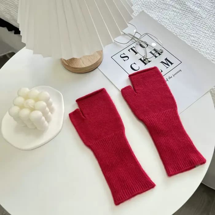 Femmes filles gants Dopamine tricot manches automne Pile manches gants fille étudiant femmes tricoté gants pour les femmes