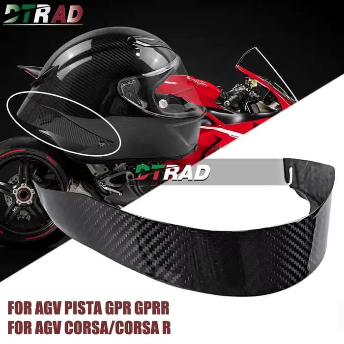 Pièces de casque de moto entièrement en fibre de carbone pour AGV