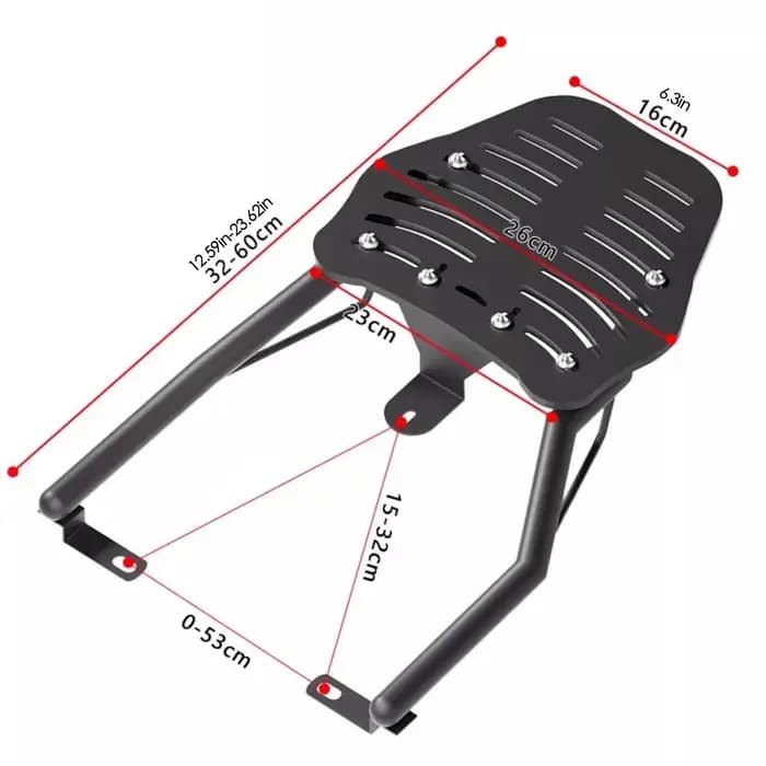 Porte-bagages réglable pour moto