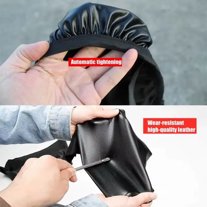 Housse de siège de moto élastique en cuir PU