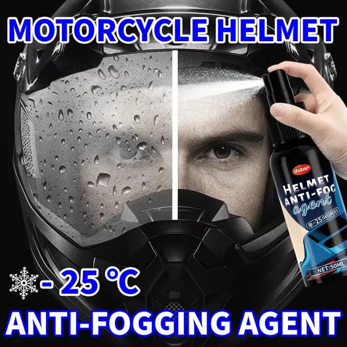 IFUBO Spray anti-buée pour casque 50ml -25 ° Désembueur multi-usages pour miroirs de moto et de voiture