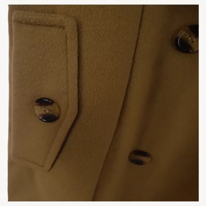 Vestes à capuche mi-longues pour femmes, pardessus croisés pour dames, col coloré à revers en laine, haut d'hiver, streetwear féminin