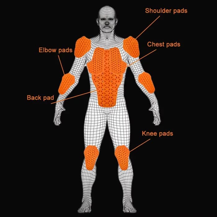 Coussinets de protection pour veste de moto
