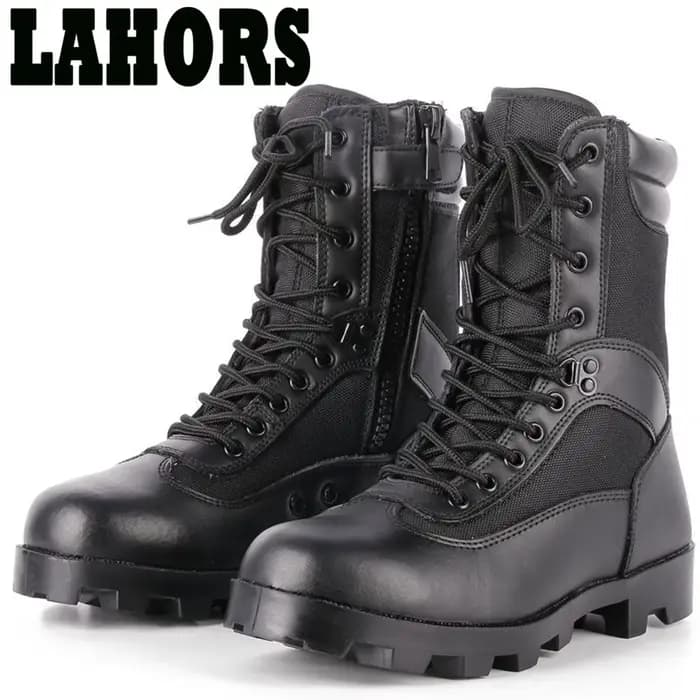 LAHORS ® Cuir homme bottes tactiques Sport chaussures de randonnée en plein air cheville désert Combat