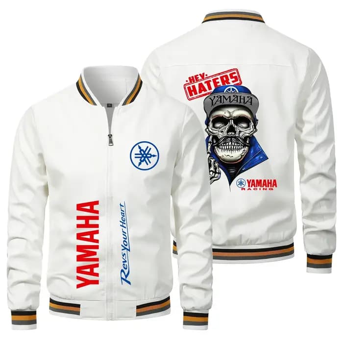 Nouvelles Vestes Moto 2026 – Blouson Bomber Hip-hop Harajuku avec Logo Yamaha – Vêtements de Sport et de Motard – Veste