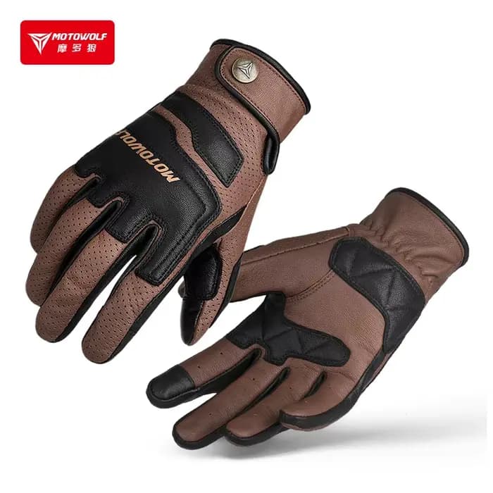 Gants de moto en cuir, accessoires de motocross