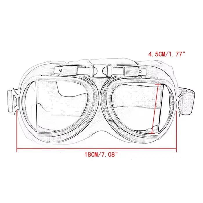 Lunettes de moto rétro vintage