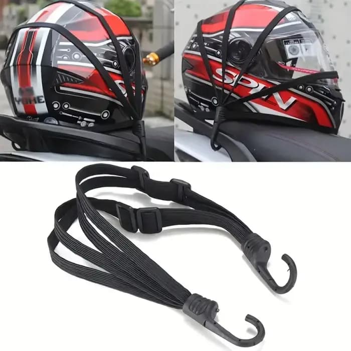 Valise élastique universelle pour moto avec crochet de sécurité - Transport polyvalent de casque et équipement en