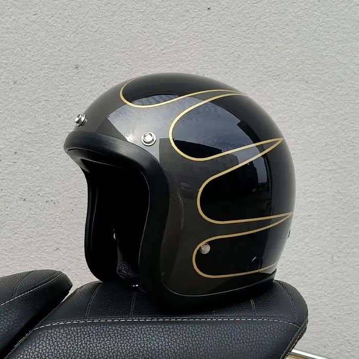 Véritable Vintage TT & COCASCOS mode Moto casque rétro Scooter équitation visage ouvert 3/4 Jet Casco