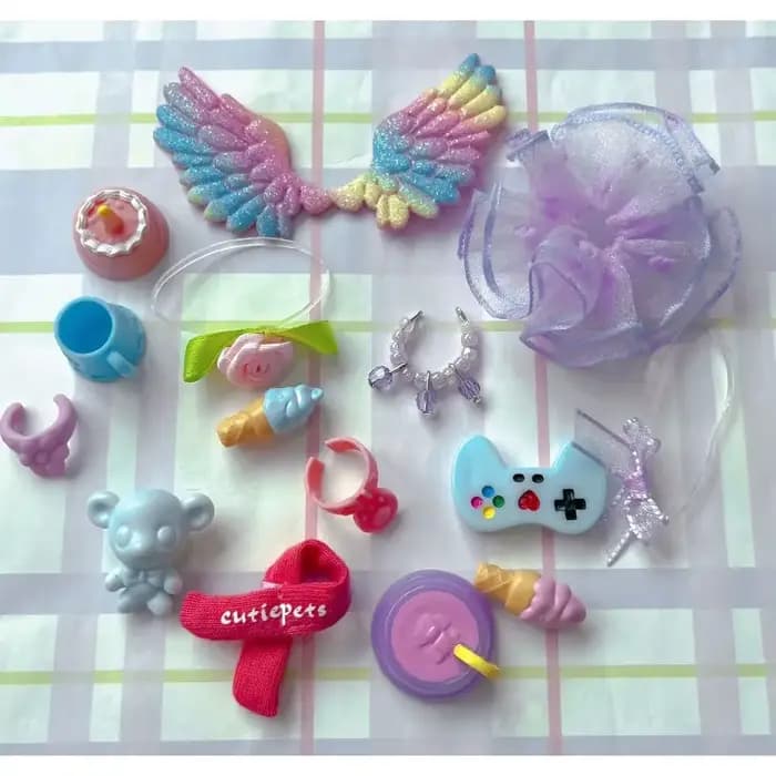 Accessoires pour animaux de compagnie lps, (20 pièces aléatoires), chapeau, écharpe, veste, robe, jupe à nœud, vêtements, col, chaussures et boissons, accessoires de jouets adaptés aux lps