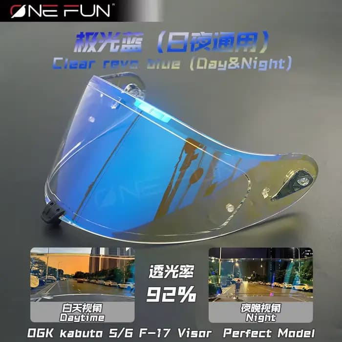 Visière photochromique pour casque de moto OGK Kabuto Aeroblade 5/6 F-17