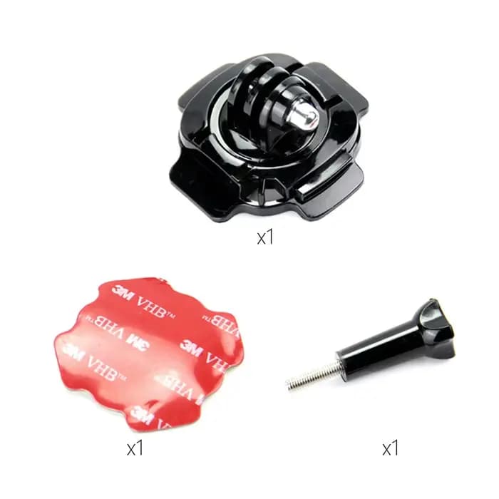 Support de casque rotatif à 360 degrés avec autocollant adhésif 3M pour Gopro Hero 10/9/8/7/6/5