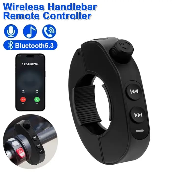 V5.3 télécommande de guidon sans fil casque de moto