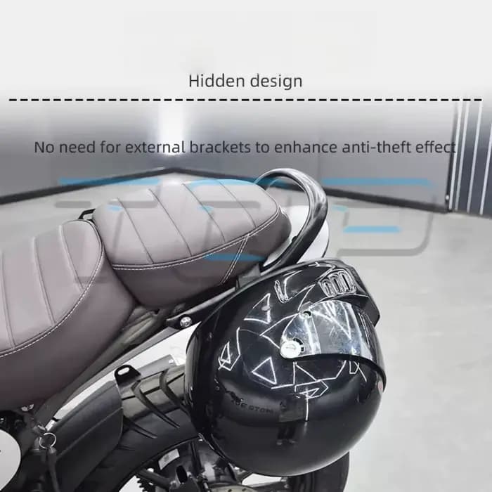 Serrure de casque dissimulée