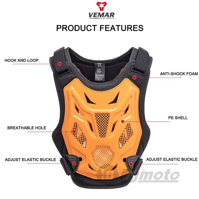 Gilet de protection VEMAR pour moto tout-terrain