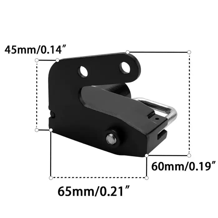 Serrure de casque noire pour moto Kawasaki Eliminator