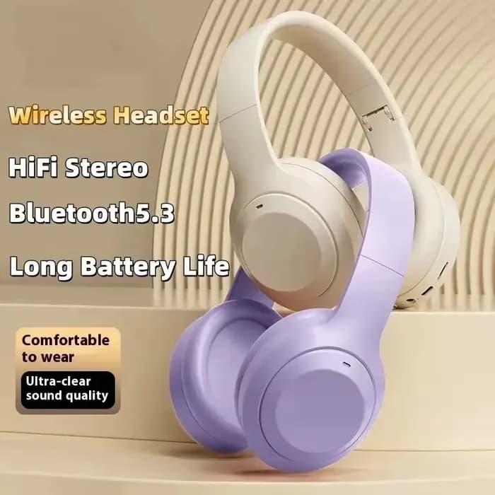 Casque sans fil, longue portée, casque d'écoute pour téléphone portable/iPad, casque sans fil pour jeux vidéo