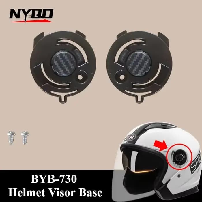 BYB 730 casque visière et support Base pare-brise crème solaire masque Moto Scooter demi-casque lentille accessoire