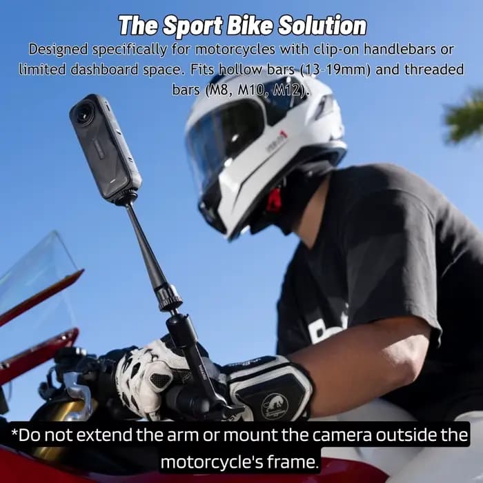 Support de fixation pour guidon de moto Insta360 Magic Arm