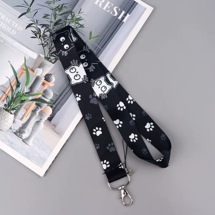 Lanière animaux Kawaii pour clés, carte d'identité, sangles de téléphone, porte-badge USB, corde de suspension DIY, lanière Lariat