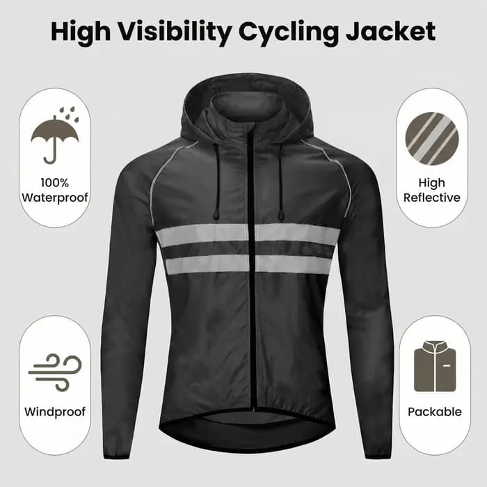 Veste de cyclisme réfléchissante haute visibilité