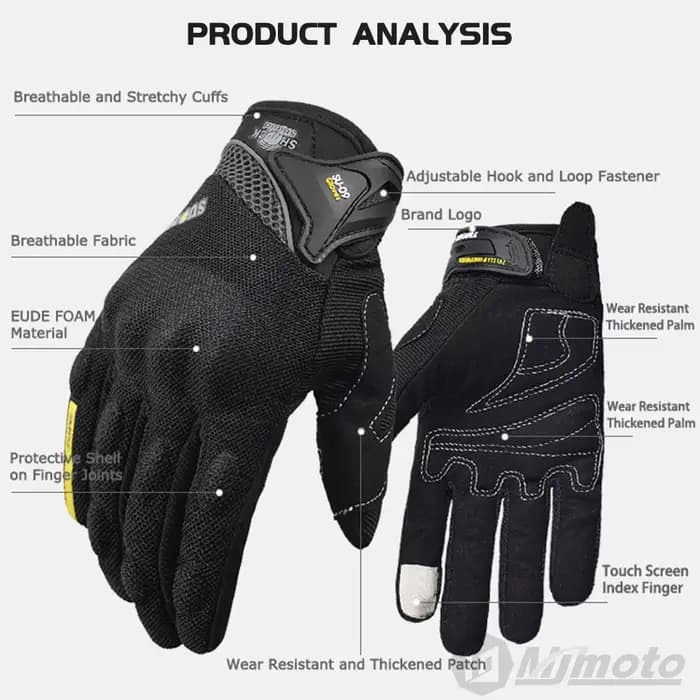Gants de Moto d'été pour hommes et femmes