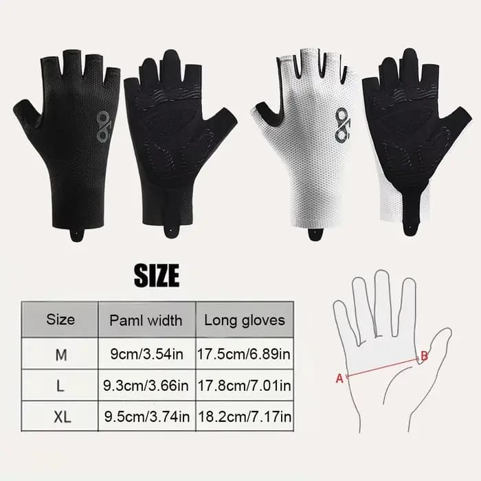 GOBYGO 1 paire de gants respirants à demi-doigts