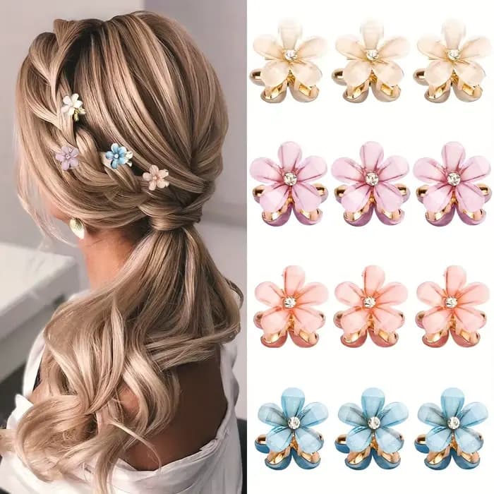 Pinces à cheveux en forme de fleur pour enfants, barrettes décoratives en fausse perle, accessoires de décoration de cheveux, femmes et filles, 6 pièces, 3 pièces, 1 pièce