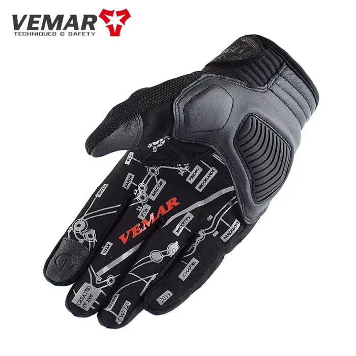 VEMAR doigt complet course moto gants luva motoqueiro guantes