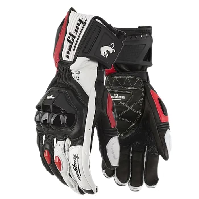 Gants de moto en cuir véritable pour hommes