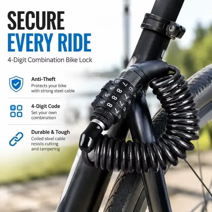 Antivol portable rétractable à câble pour casque