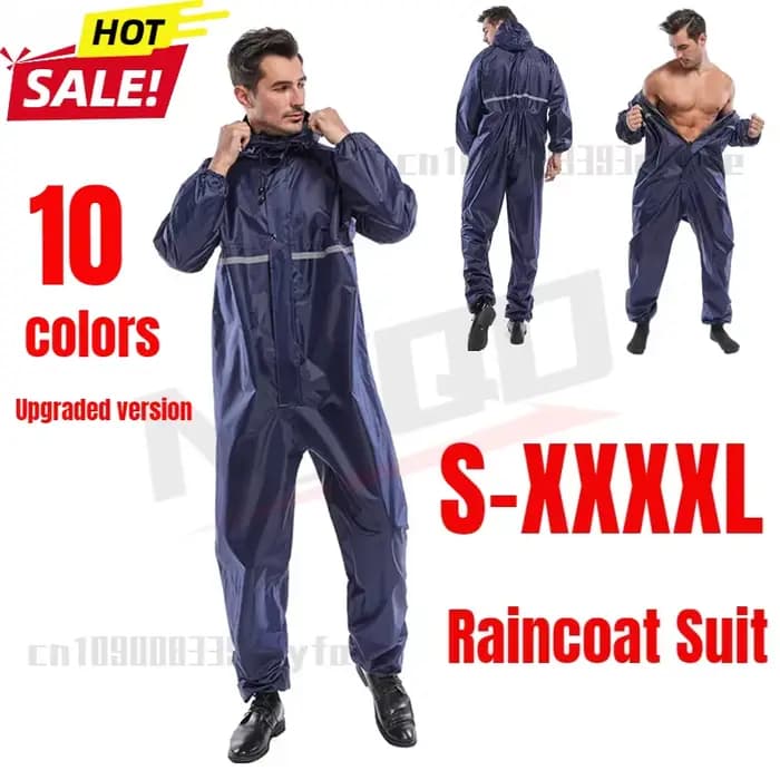 Combinaison imperméable anti-pluie pour moto