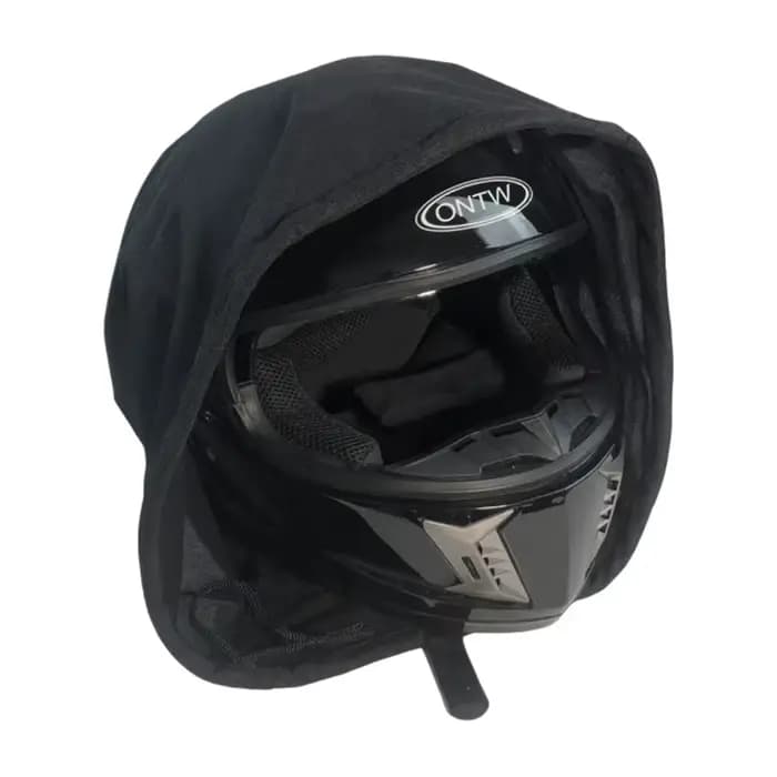 Sac de casque souple, poche à cordon en peluche pour moto