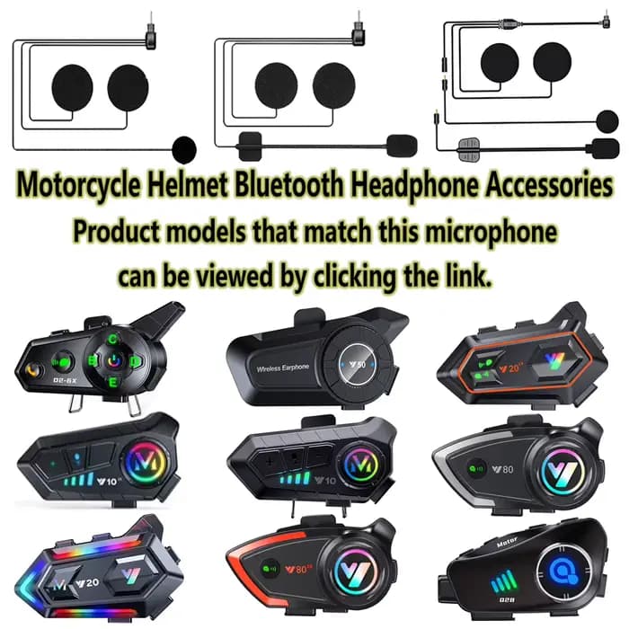 Casque de moto avec interphone Bluetooth et microphone