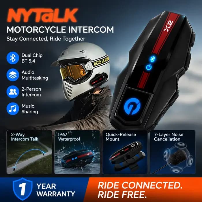 Casque de moto avec interphone NYTalk X2