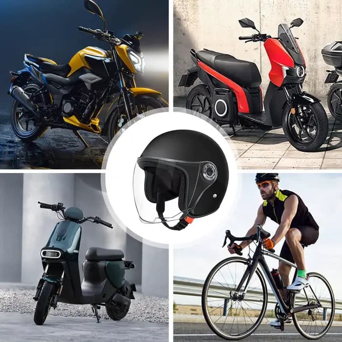 Casque pour moto, demi-visage