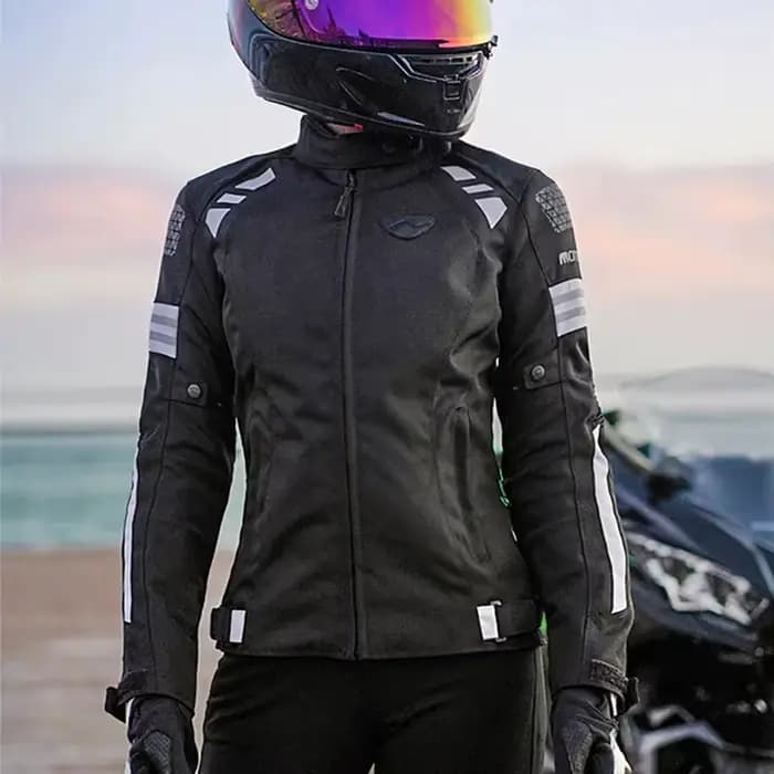 Veste de moto d'été en maille respirante pour femme