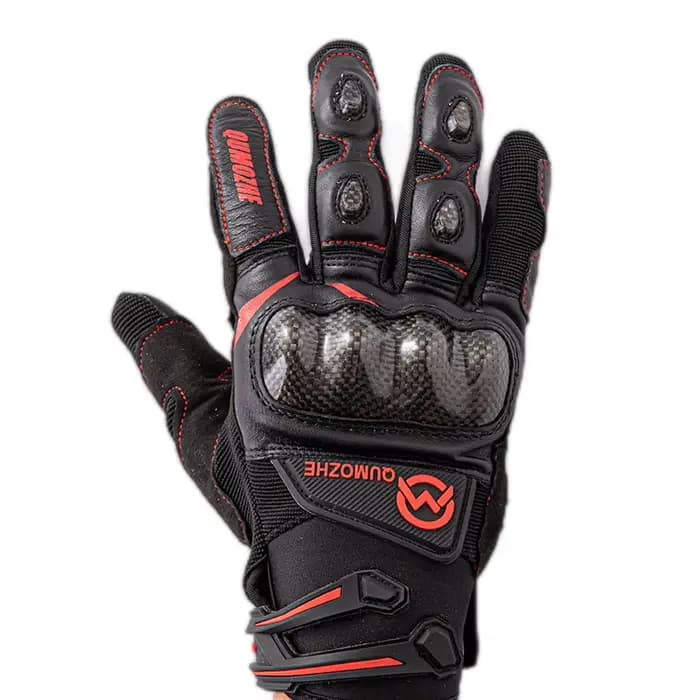 Gants de moto en cuir et Fiber de carbone
