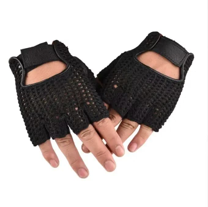 Gants de moto en cuir véritable pour hommes