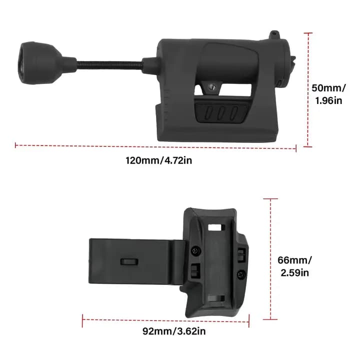 Lampe de casque tactique à 3 modes, lampe torche LED pour éclairage nocturne extérieur, chasse au laser, cyclisme militaire, pêche