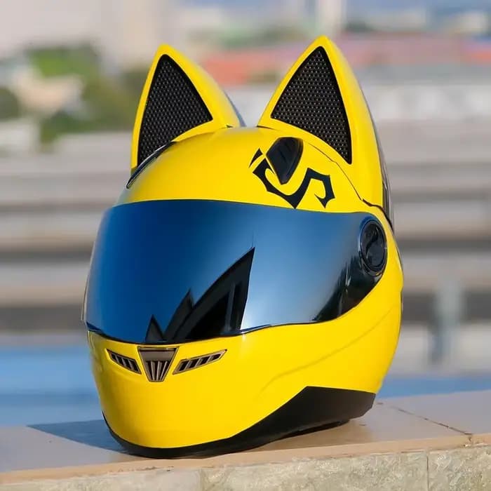 Casque de Moto avec oreilles de chat pour femmes