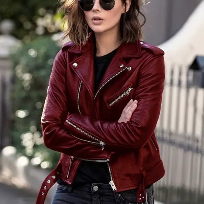 Veste de motard de moto à la mode pour femmes