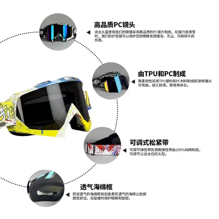 Nouveau 2024 lunettes de Moto