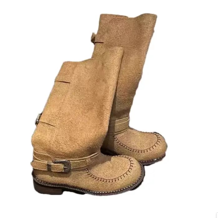 Bottes longues pour femmes chaussures à talons mi-hauts De créateur hiver grosses bottes Chelsea 2025 bottes gothiques De marche nouvelle tendance Mujer De Botas